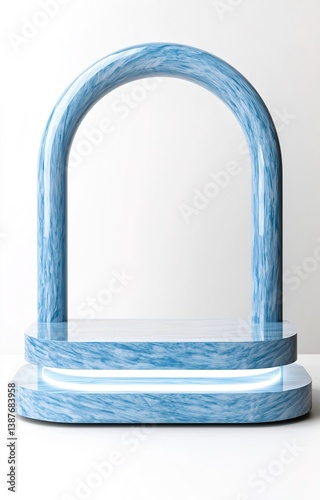 Obraz na płótnie 72. A luxurious podium with a glossy acrylic w salonie
