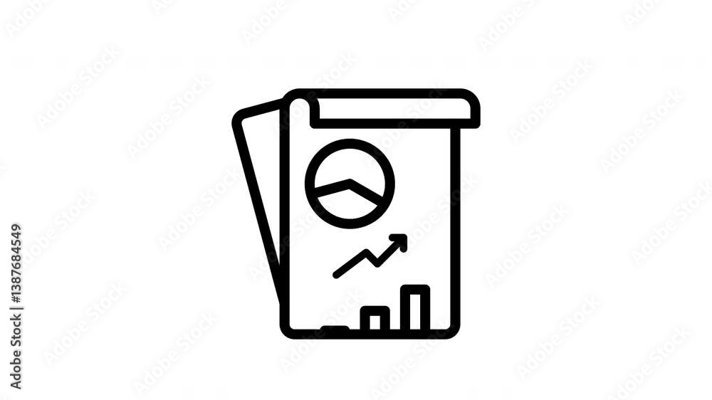icon line motion graphic statistics icon line motion graphic statistics
