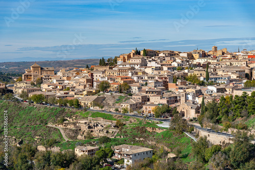 Panoramic View of Toledo, Spain on a Clear Day