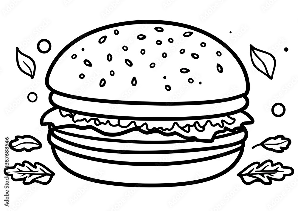 Simple Burger Illustration Simple Burger Illustration