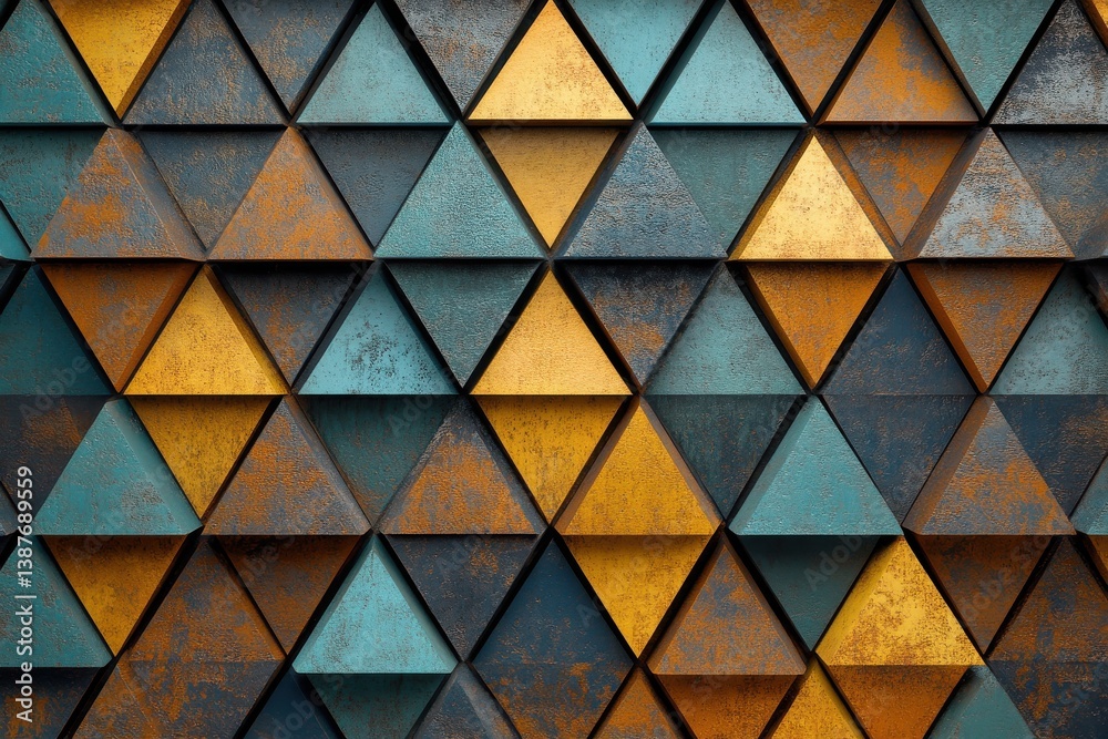 Intricate Arrangement of Colorful Triangles Captured in Abstract Style for Creative Projects Intricate Arrangement of Colorful Triangles Captured in Abstract Style for Creative Projects