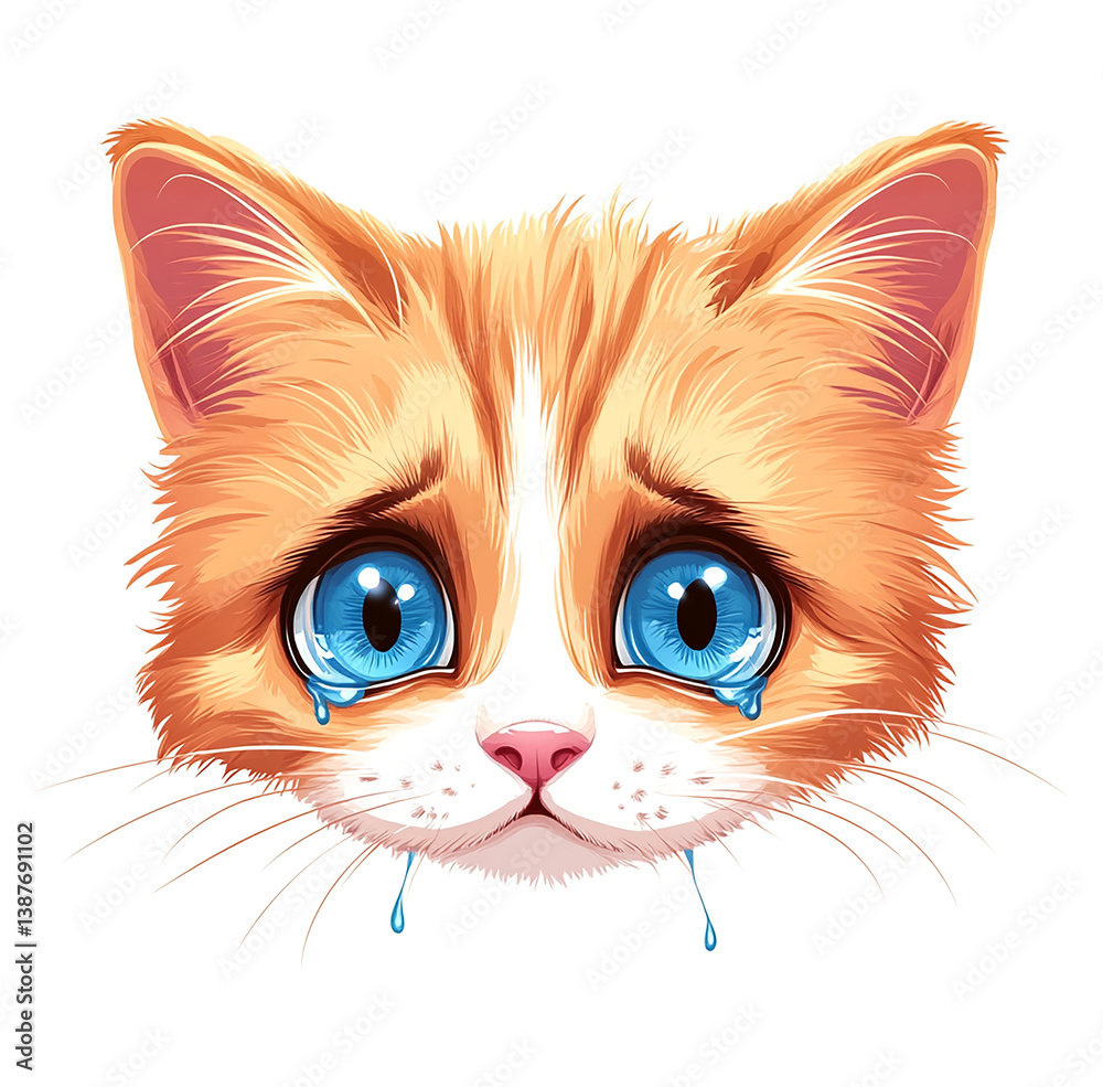 Fototapeta premium cat with cry