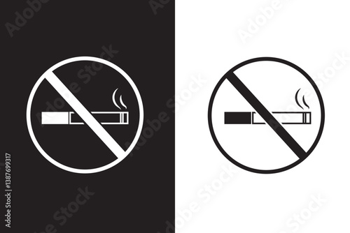 No smoking sign set. Vector Illustration, Forbidden icon. stop symbol icon set, EPS10