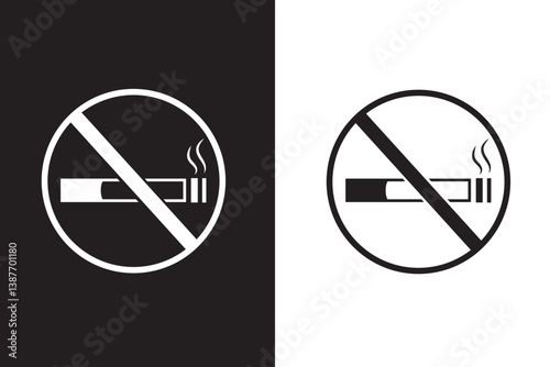 No smoking area and smoking area sign printable red and green colour. No smoking, ban. No smoking symbol. no smoke circle in red and green. Forbidden icon. stop symbol icon set