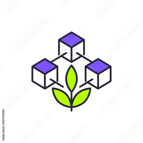 Carbon Credit Leaf Symbolizing Sustainable Asset Trading.