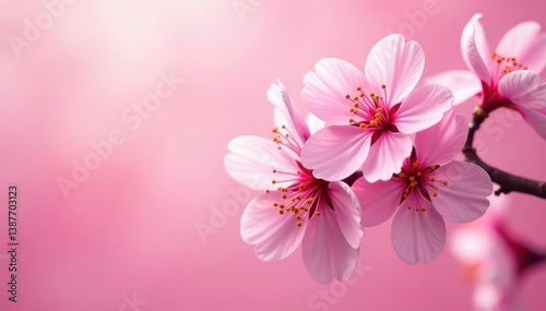 Full bloom sakura, dense overlapping petals, light pink gradient, japanese, delicate, pink petals