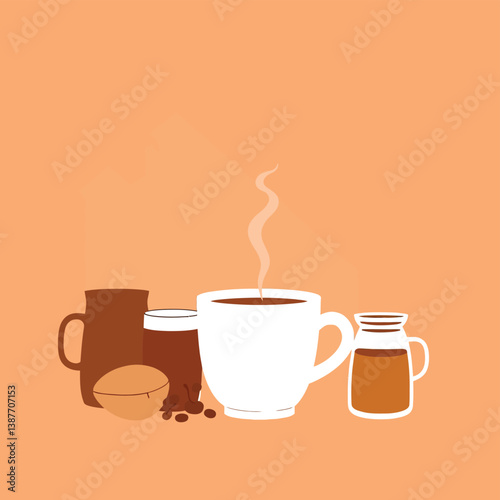 Cozy Coffee Scene with Accessories