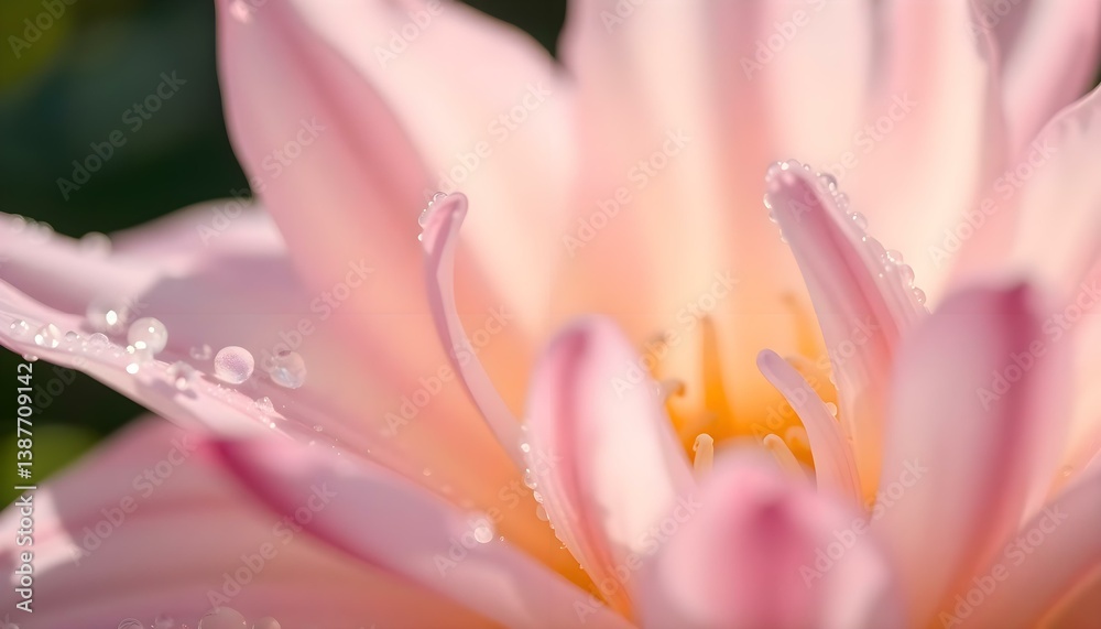 Fototapeta premium pink flower with water droplets on it