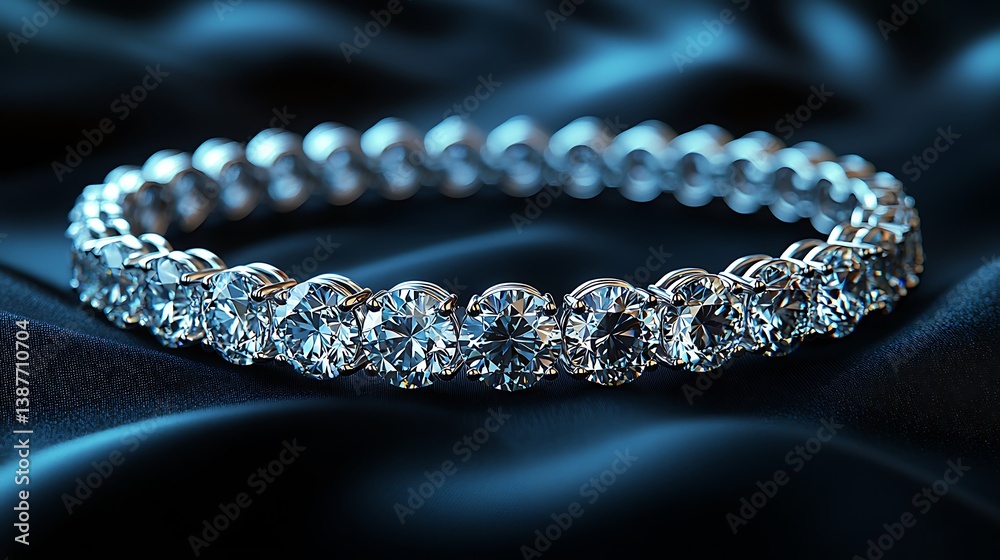 Fototapeta premium Classic gold diamond bracelet design high resolution photo