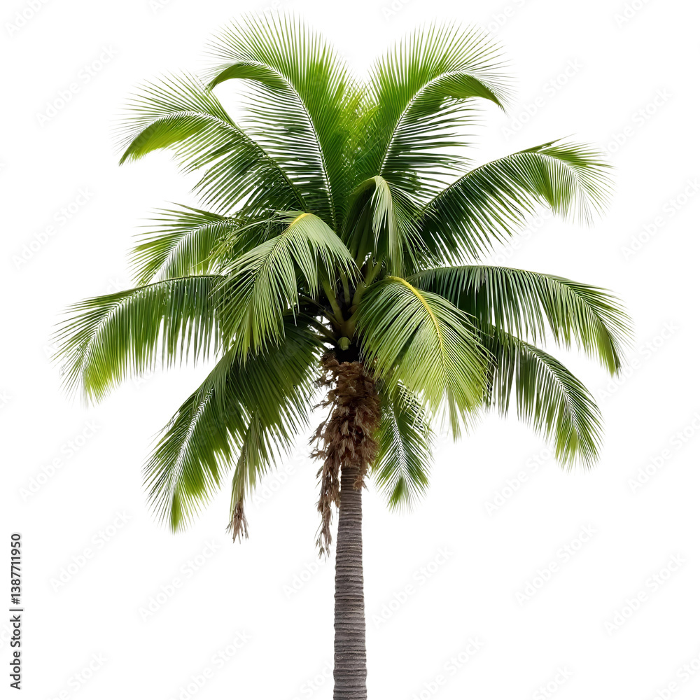 Fototapeta premium Palm_Tree_Isolated_Tropical_Greenery_Nature_Exotic