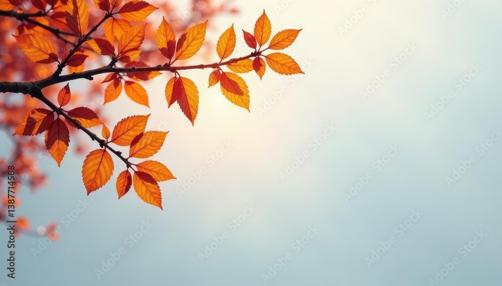 Isolated branches against a light gray background with soft morning light, serene, nature, trees Isolated branches against a light gray background with soft morning light, serene, nature, trees