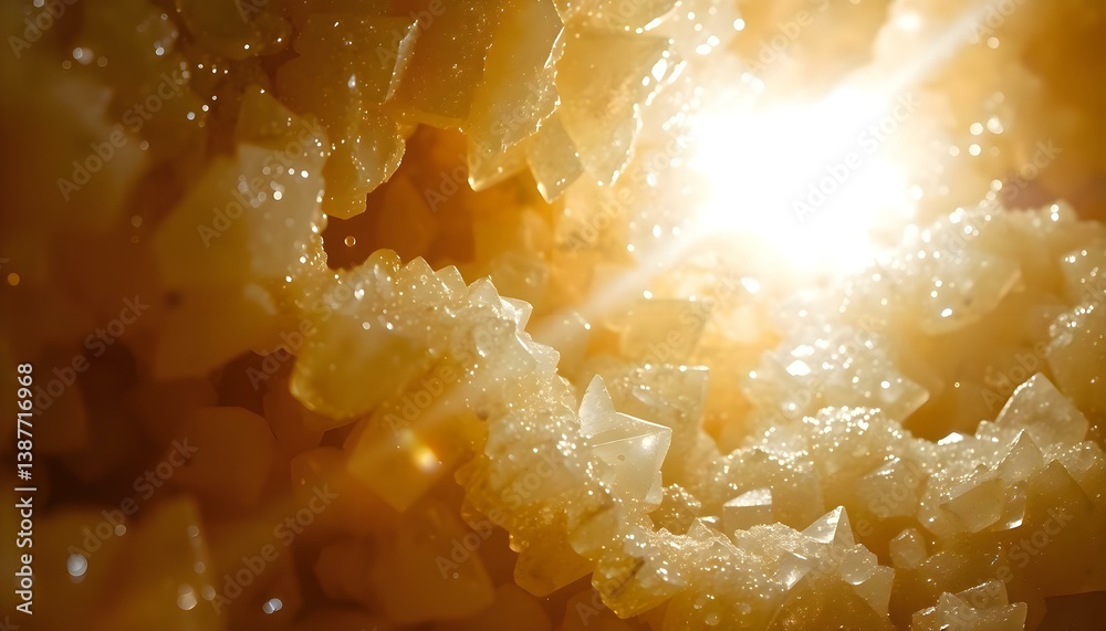 sun shines brightly through a cluster of crystals sun shines brightly through a cluster of crystals