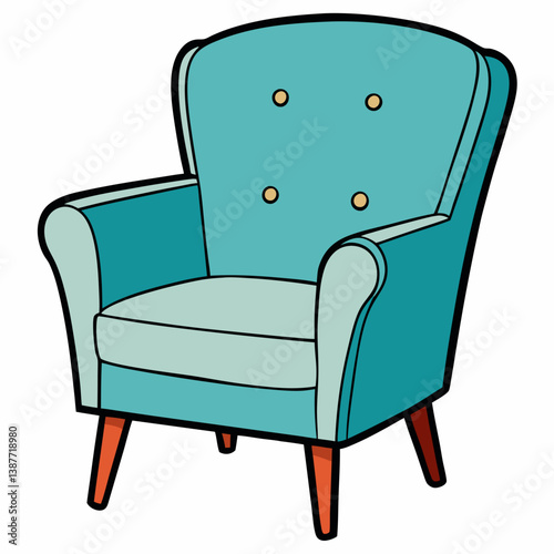 armchair isolated on white background