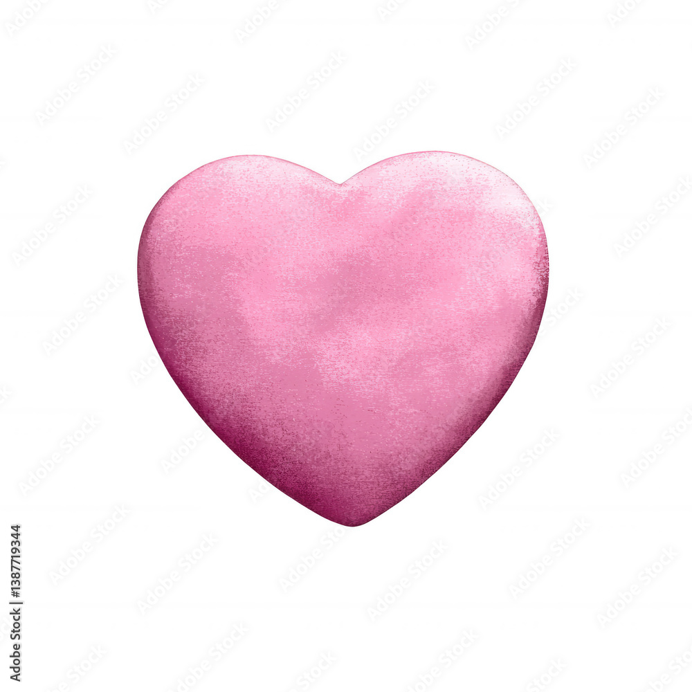A pink heart shape with a soft texture, perfect for romantic designs or creative projects. White isolate background for versatile use. A pink heart shape with a soft texture, perfect for romantic designs or creative projects. White isolate background for versatile use.