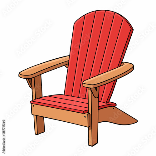 wooden chair isolated on white