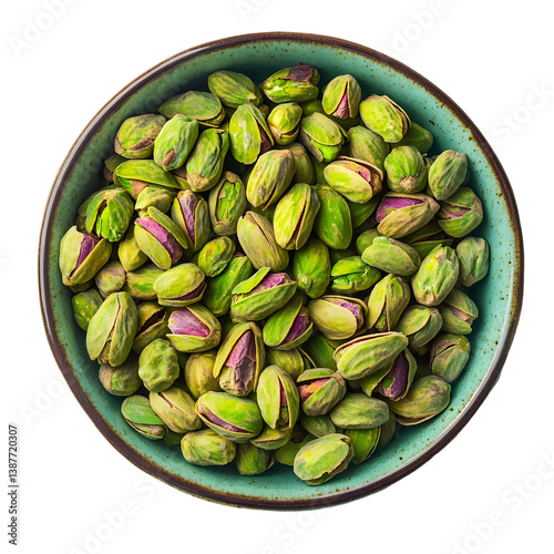 Wallpaper Mural Shelled pistachios, isolated die cut top view top view Torontodigital.ca