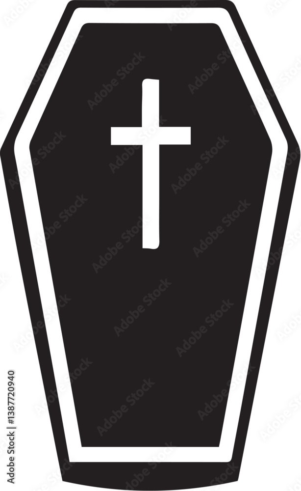 Obraz premium Coffin Vector Icon