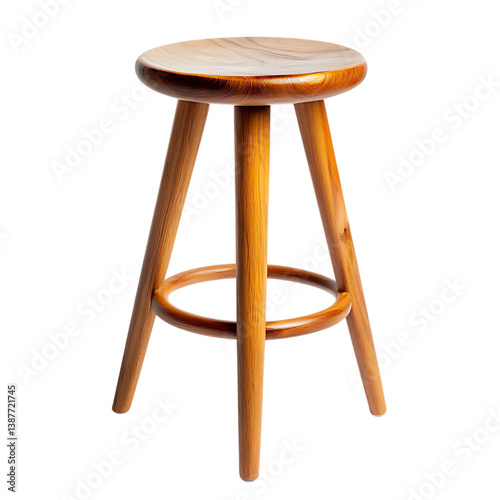 wooden bar stool transparent background
