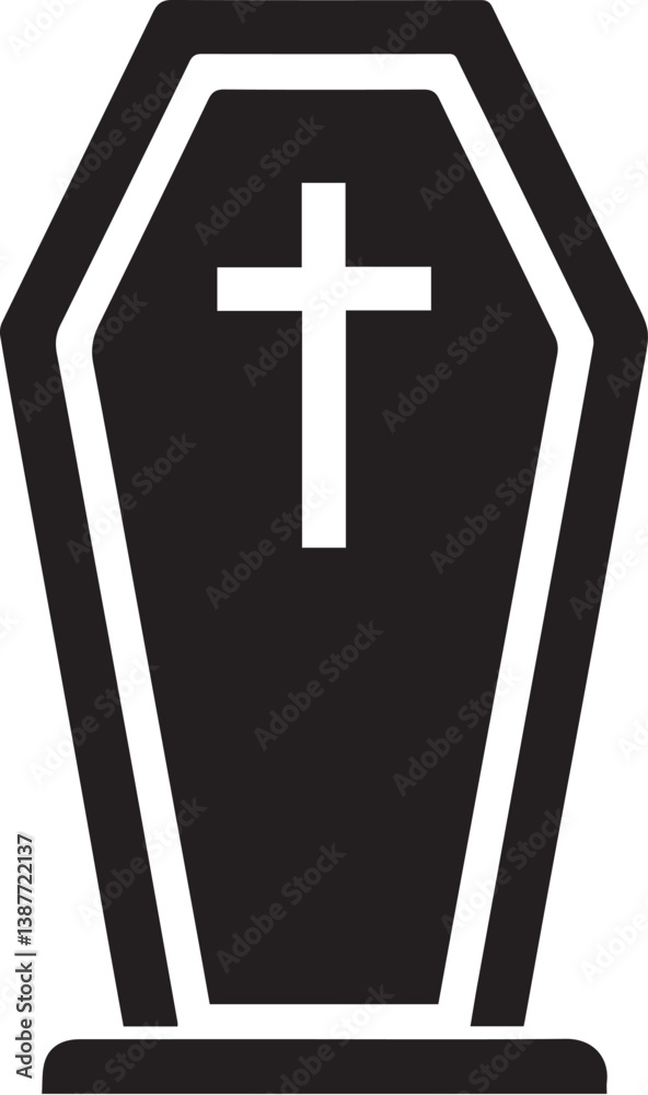 Obraz premium Coffin icon vector
