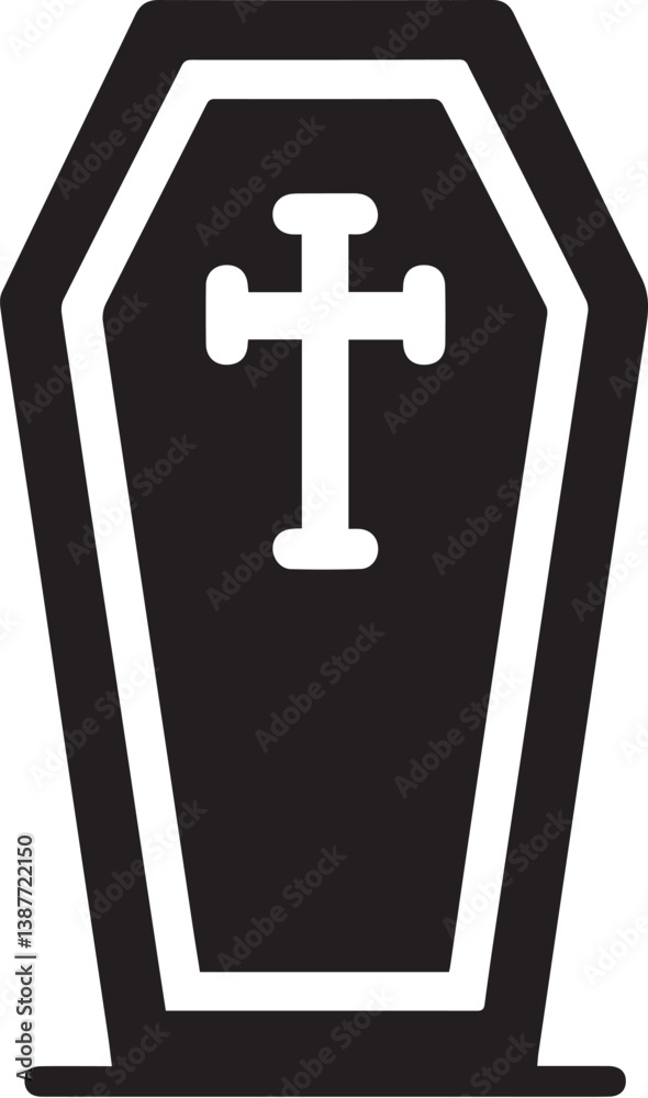 Obraz premium Coffin icon vector