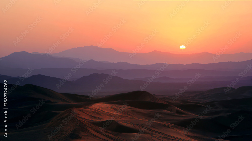 Fototapeta premium sunset in the desert