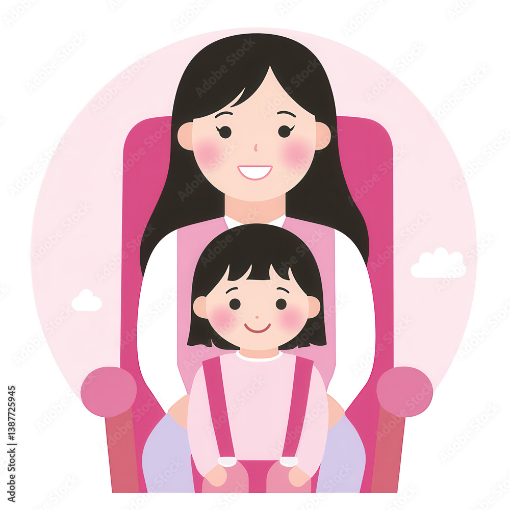 Illustration of a woman and child together in a cozy setting, showcasing warmth and affection, perfect for family-oriented themes. Illustration of a woman and child together in a cozy setting, showcasing warmth and affection, perfect for family-oriented themes.