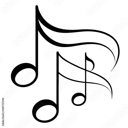 Music Note Coloring Book Page Line Art Drawing
