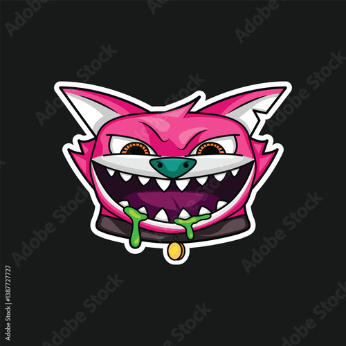 pink animal for esports logo display