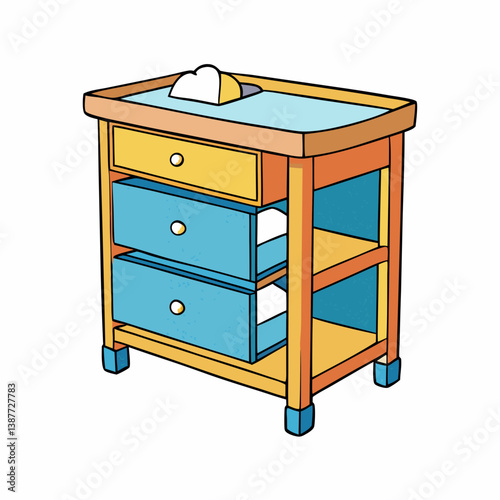 cartoon office desk