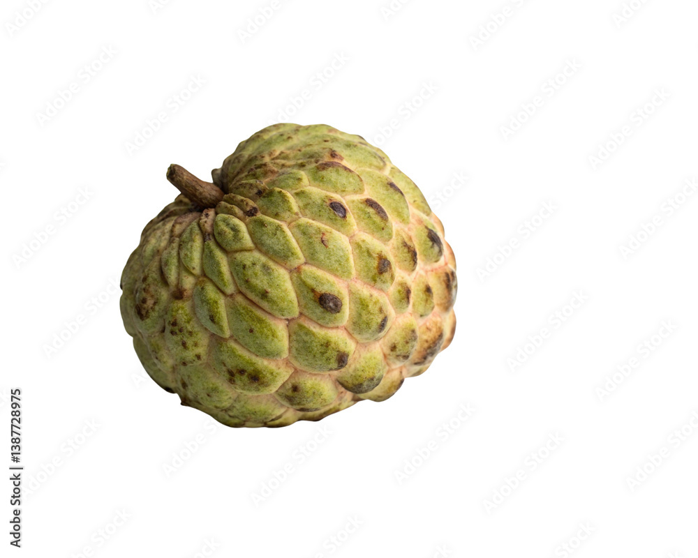 Obraz premium Atemoya fruit isolated on white background