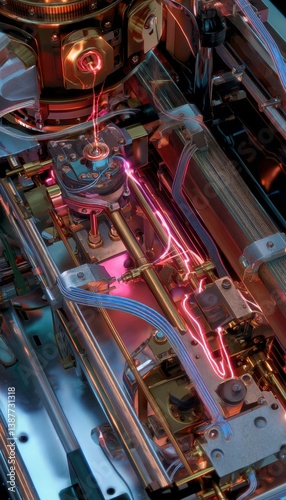 Intricate ion source architecture of mass spectrometer with dynamic particle acceleration paths