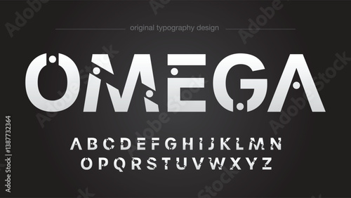 silver futuristic sci-fi custom isolated letters for logos