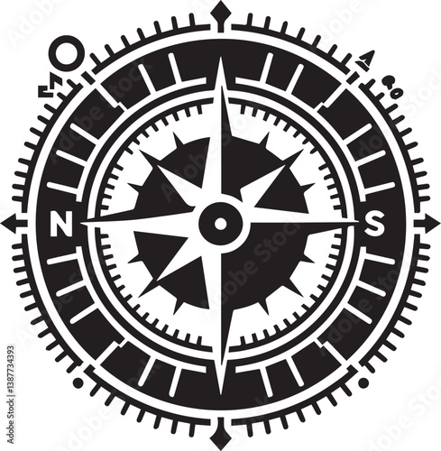 Compass wind rose vector illustration