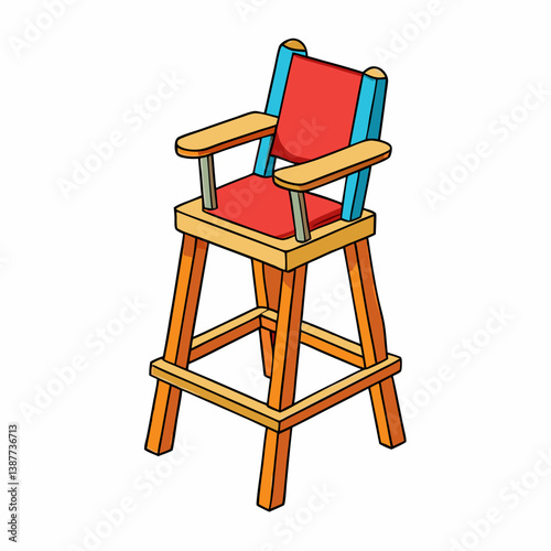 wooden chair isolated on white