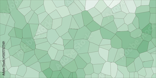 Green stone background with rock pattern of crystallized. Pastel soft gradient colorsful stone tile pattern. Seamless pattern shapes vector Vintage Illustration  photo