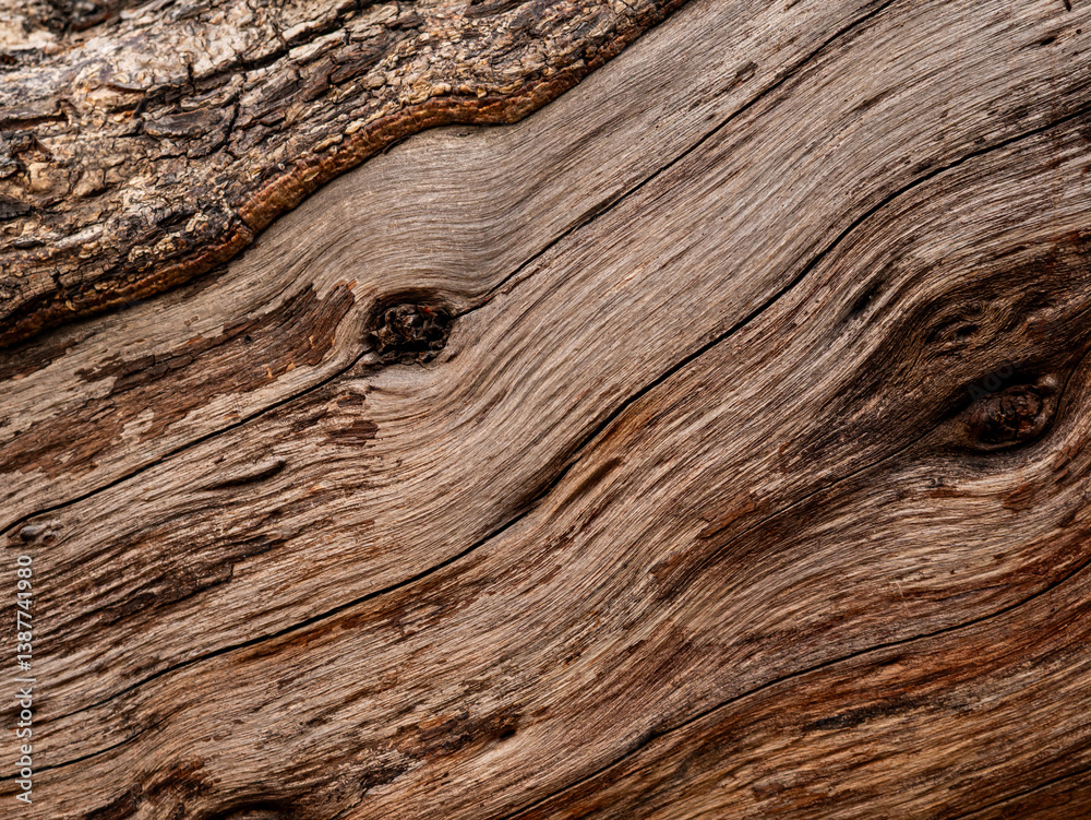 Naklejka premium Bark of old tree skin. Abstract background and texture for design.