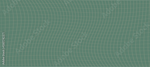Linear grid pattern, Hand drawn vector seamless texture with checkerboard, Green background with geometric squares, Cute and simple checkers
