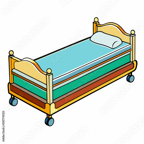illustration of a bed