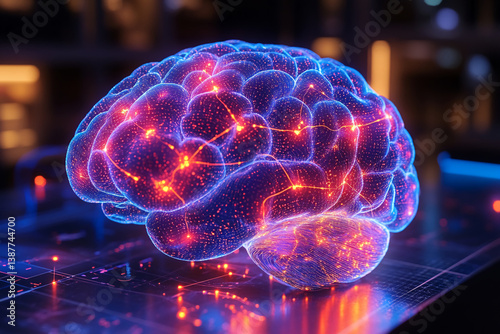 Neural Sparks – Artistic Visualization of Brain Activity Illuminated by Electric Pulses photo