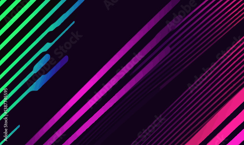 Vibrant Neon Gradient Striped Background for Chat Technology Designs