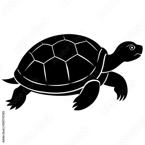 Turtle Vector Silhouette, Turtle Logo, Tiny Animal Icon, Tortoise Illustration, Symbolizes Longevity, Patience, Tranquility, Nature, Slow Living, Wisdom, Zen Spirit, and Environmental Harmony.