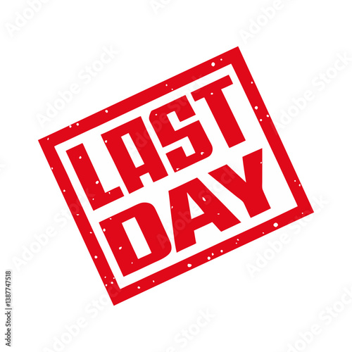 Last Day Stamp Label Vector Design