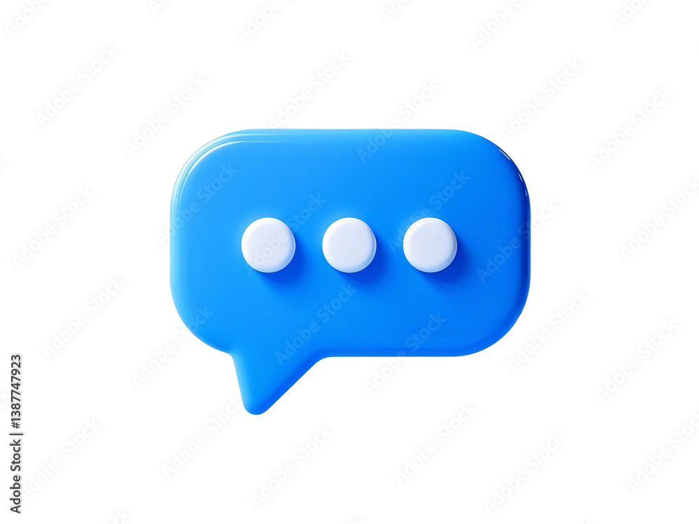 Chat Icon Blue Speech Bubble with Typing Dots Communication Symbol, PNG Isolated Transparent White Background Stock Object Photo Download Chat Icon Blue Speech Bubble with Typing Dots Communication Symbol, PNG Isolated Transparent White Background Stock Object Photo Download