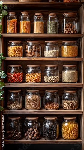 Wallpaper Mural Pantry organization with pasta jars high resolution picture Torontodigital.ca