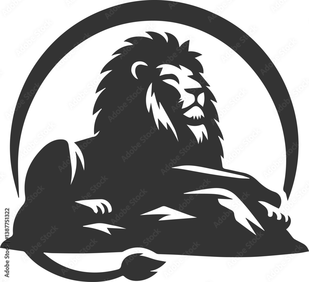 Lion black vector silhouette Lion black vector silhouette