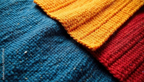 Subtle woven fabric with a simple repeating motif, handmade, earth tones, yarns