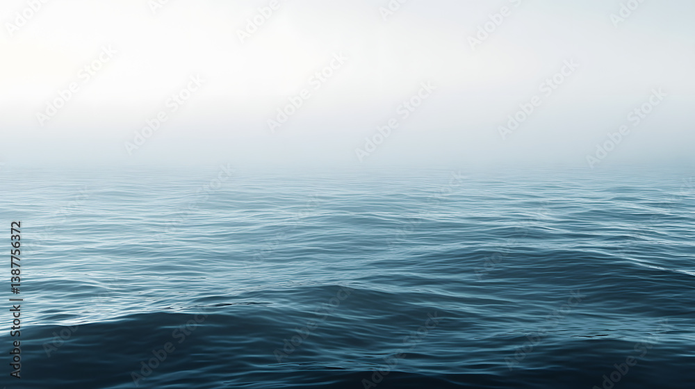 Fototapeta premium Foggy Seascape illustration background