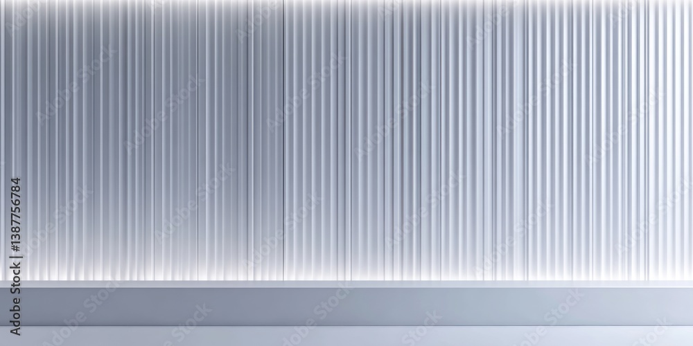 Obraz premium A Modern Wall Design with Linear Texture and Ambient Lighting