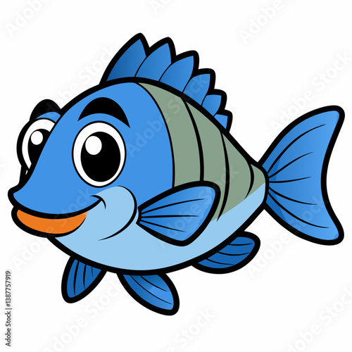 vector illustration of a fish