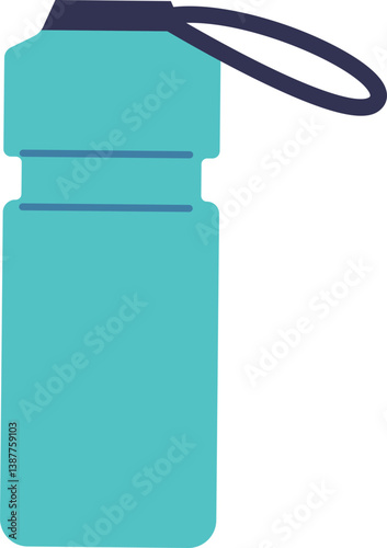 Flask with pure water vector illustration